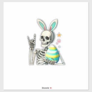 Easter Skeleton Bunny Rock Hand Rocker Boys Kids M