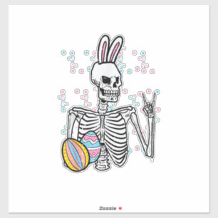 Easter Skeleton Bunny Rock Hand Rocker Boys Kids M