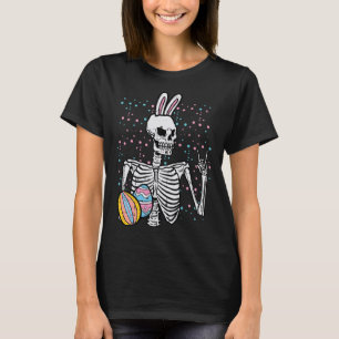 Easter Skeleton Bunny Rock Hand Rocker Boys Kids M T-Shirt