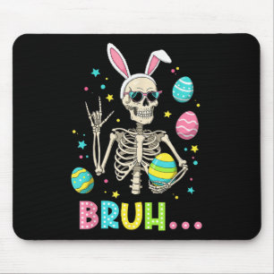 Easter Skeleton Bunny Rock Hand Rocker Men Teens K Mouse Pad