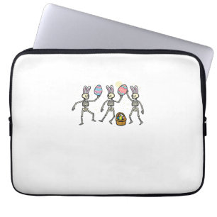 Easter Skeletons Dancing Eggs Funny Bones Men Wome Laptop Sleeve