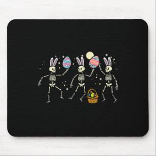 Easter Skeletons Dancing Eggs Funny Bones Men Wome Mouse Pad