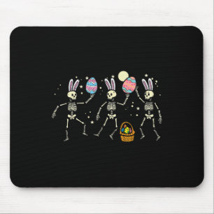 Easter Skeletons Dancing Eggs Funny Bones Men Wome Mouse Pad