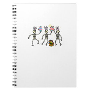 Easter Skeletons Dancing Eggs Funny Bones Men Wome Notebook