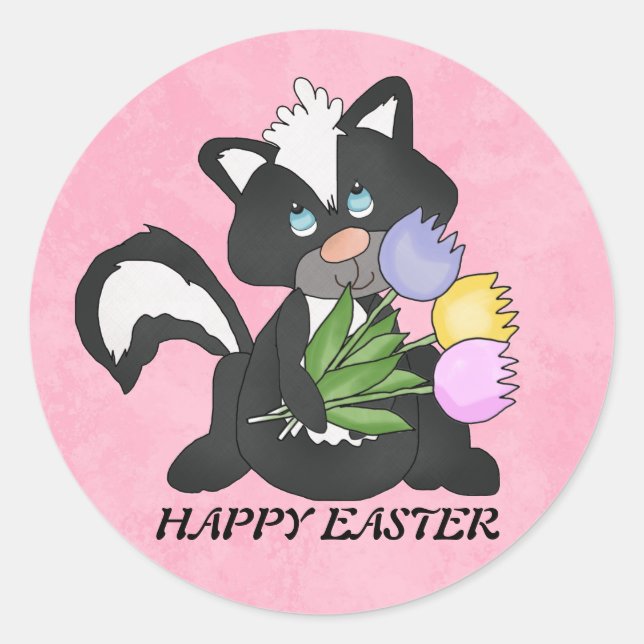 Easter Skunk Sticker (Front)