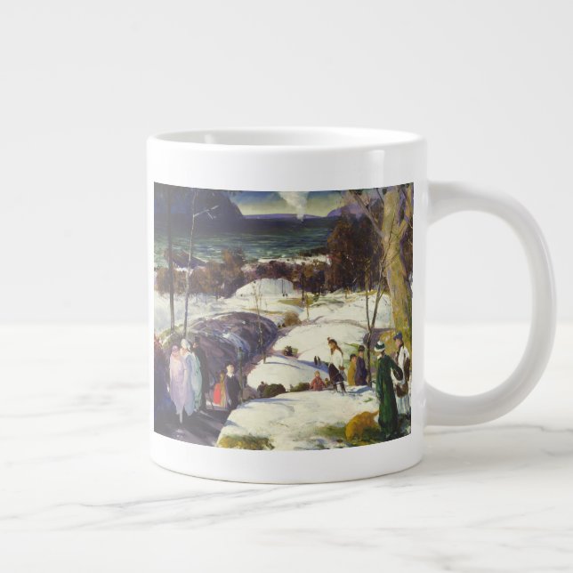 Easter Snow Large Coffee Mug (Right)