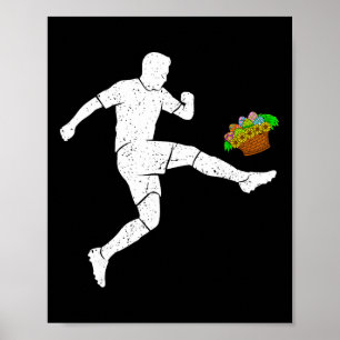 Easter Soccer Basket Eggs Sports Boys Girls Kids Y Poster