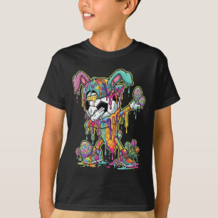 Easter Soccer Ice Cream Drip Dabbing Soccer Drippi T-Shirt