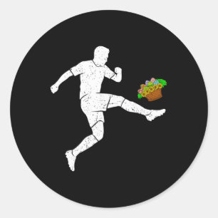 Easter Soccer Sket Eggs Sports Boys Girls Kids You Classic Round Sticker