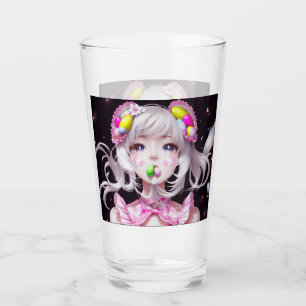 Easter/spring Anime girl Glass