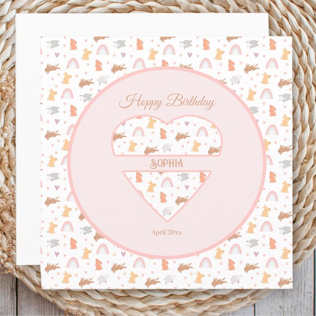 Easter Spring Birthday Bunny Pattern Card (Easter Spring Birthday Bunny Pattern Card)