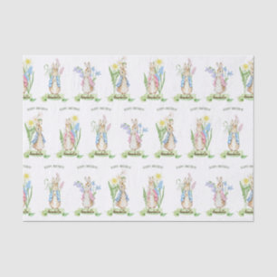 Easter Spring Blooms Peter the Rabbit Baby Shower Tissue Paper