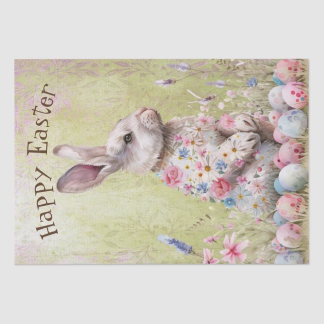 Easter Spring Bunny Tissue Paper (Front)
