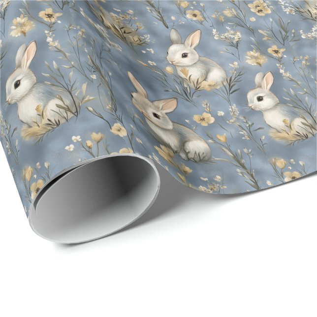 Easter Spring Bunny Wrapping Paper (Roll Corner)