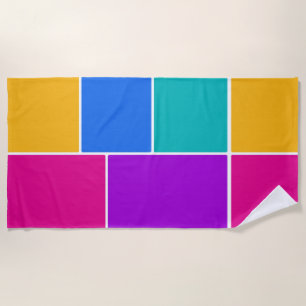 Easter Spring Colours Collage Beach Towel