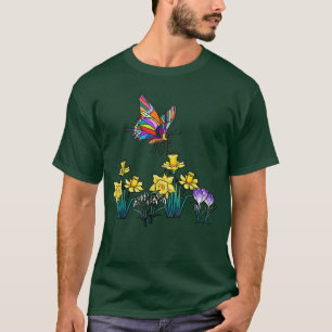 Easter Spring Daffodil Crocus Butterfly Children T T-Shirt