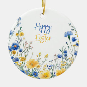 Easter Spring Flowers Ceramic Tree Decoration