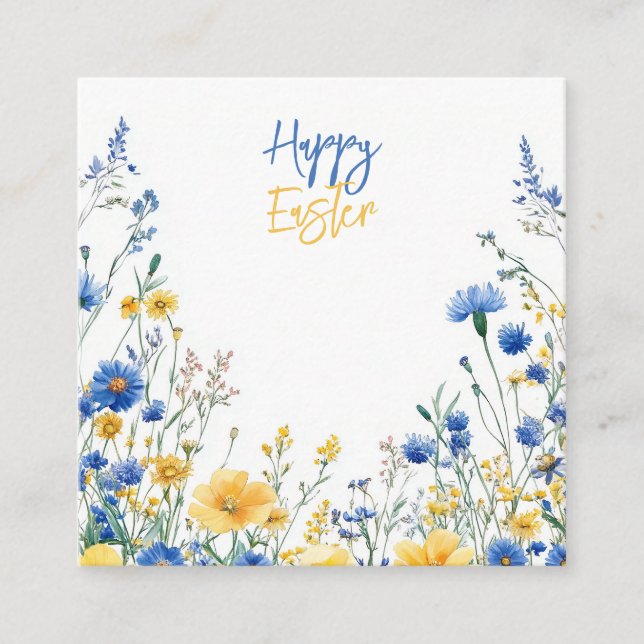 Easter Spring Flowers  Enclosure Card (Front)
