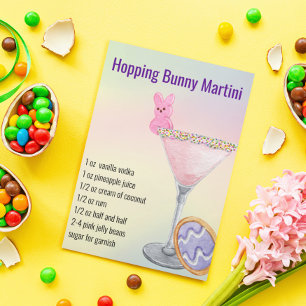 Easter Spring Martini Cocktail Recipe Postcard