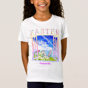Easter Spring Meadow Window Personalised T-Shirt