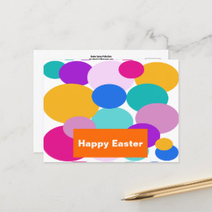 Easter Spring Polka Dots Postcard