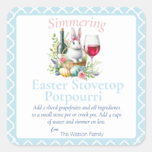 Easter Spring Stovetop Potpourri   Square Sticker