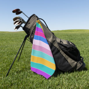 Easter Spring Stripes Golf Towel