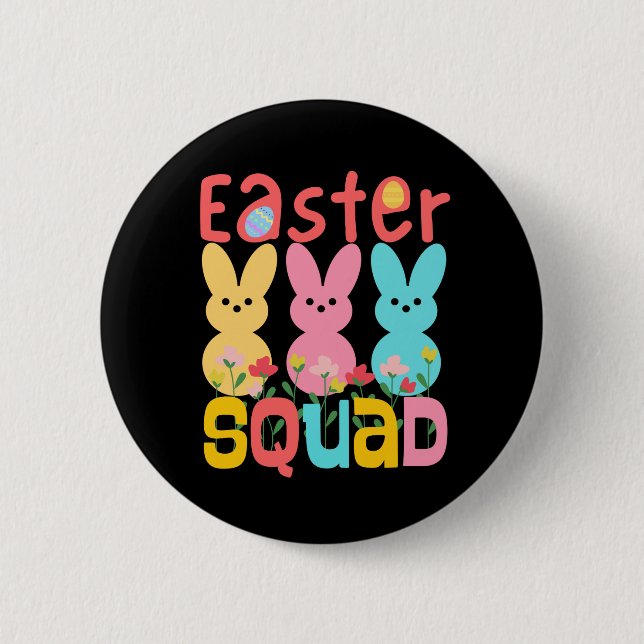 Easter Squad  6 Cm Round Badge (Front)