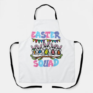 Easter Squad Bunnies Family Matching Men Women Kid Apron