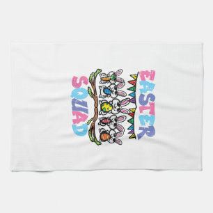 Easter Squad Bunnies Family Matching Men Women Kid Tea Towel