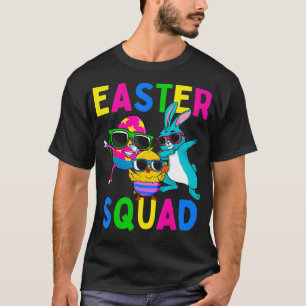 Easter Squad Bunny Chick Colourful Egg Matching T-Shirt