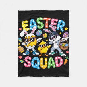 Easter squad bunny egg chick crew matching men fleece blanket