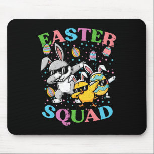 Easter Squad Bunny Egg Chick Dab Crew Matching Men Mouse Pad