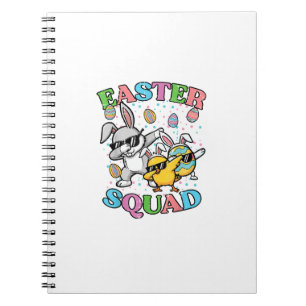 Easter Squad Bunny Egg Chick Dab Crew Matching Men Notebook