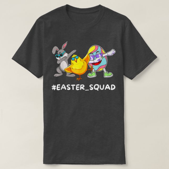 Easter Squad Dabbing Bunny Chick Egg Hunting Match T-Shirt (Design Front)