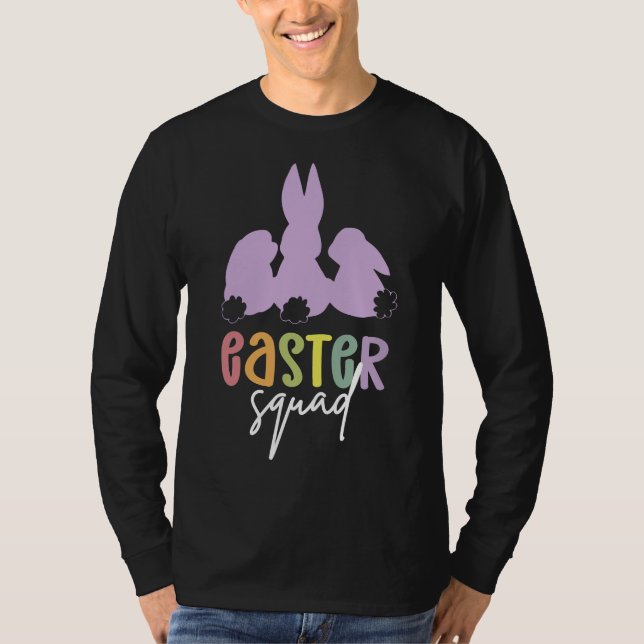 Easter Squad | Easter Egg Hunt Cute Bunny T-Shirt (Front)