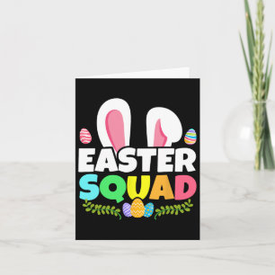 Easter Squad Family Matching Bunny Ears Egg Huntin Card