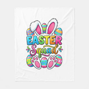 Easter Squad Family Matching Couple Easter Men Wom Fleece Blanket
