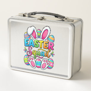 Easter Squad Family Matching Couple Easter Men Wom Metal Lunch Box