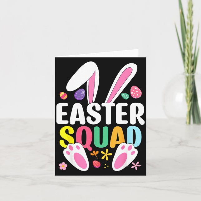 Easter Squad Family Matching Easter Day Bunny Egg Card (Front)