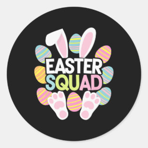 Easter Squad Family Matching Easter Day Bunny Egg Classic Round Sticker