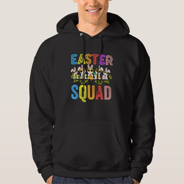 Easter Squad Family Matching Easter Day Bunny Egg  Hoodie (Front)