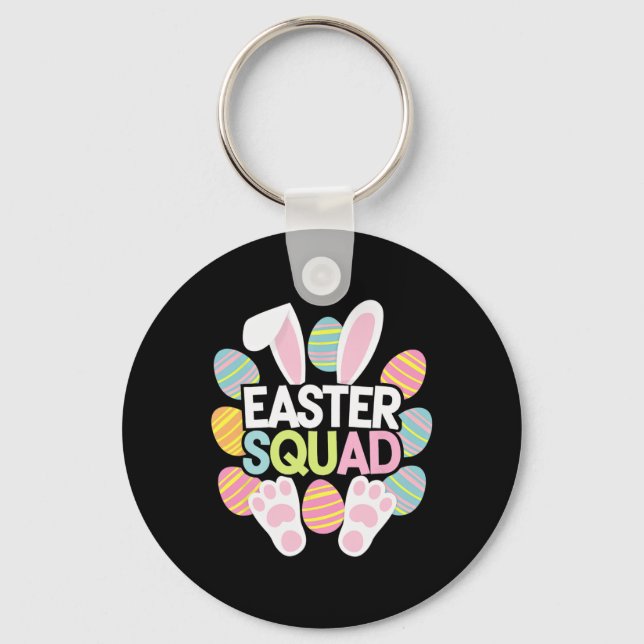 Easter Squad Family Matching Easter Day Bunny Egg  Key Ring (Front)