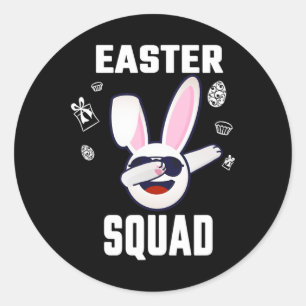 Easter Squad Family Matching Easter Day Group Men  Classic Round Sticker