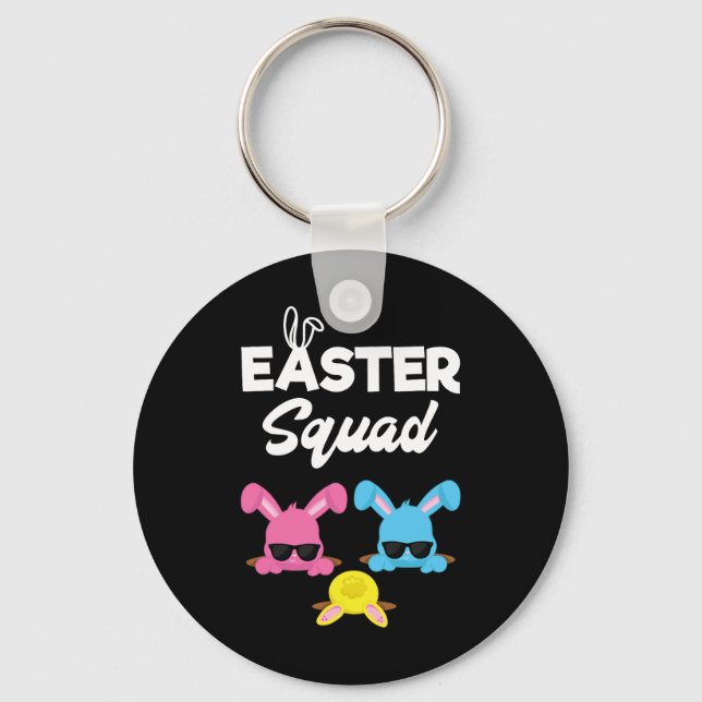 Easter Squad Family Matching Easter Outfit Egg Hun Key Ring (Front)