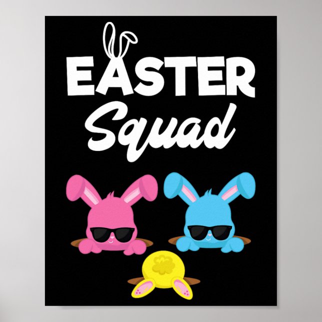 Easter Squad Family Matching Easter Outfit Egg Hun Poster (Front)