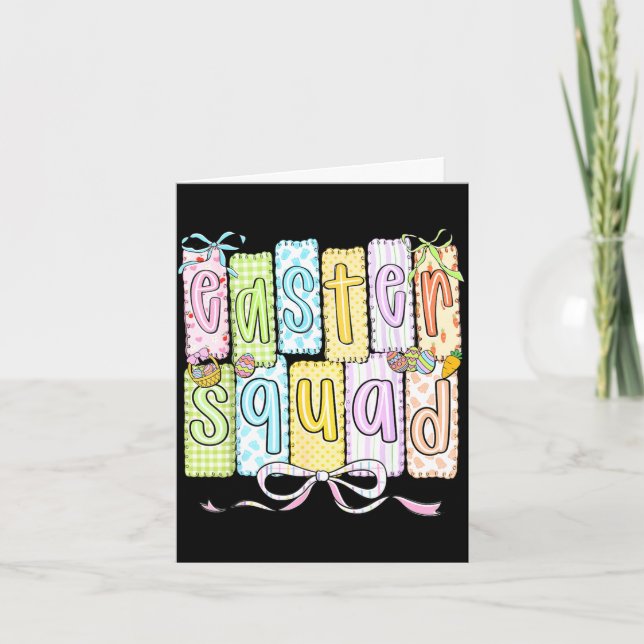 Easter squad family matching funny easter day card (Front)