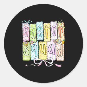 Easter squad family matching funny easter day classic round sticker