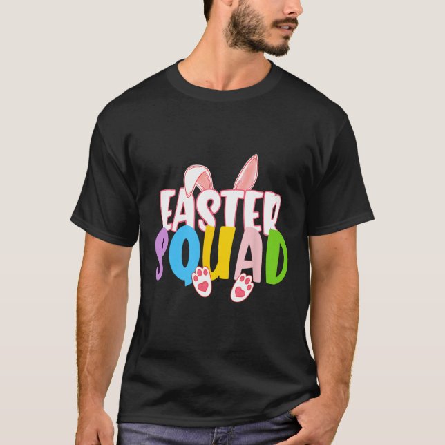 Easter Squad Family Matching Group Easter Egg Hunt T-Shirt (Front)