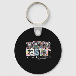 Easter Squad Funny Easter Horror Characters Family Key Ring